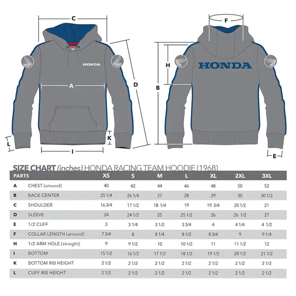 1968 Honda Racing Team Hoodie - Grey Product Image 9