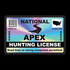 2024 Apex Hunting License Sticker  Design by blipshift