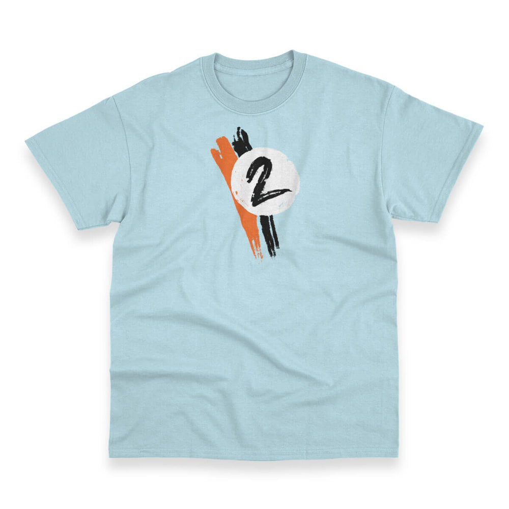 Blue Number 2 Men's Heavy Duty Tee