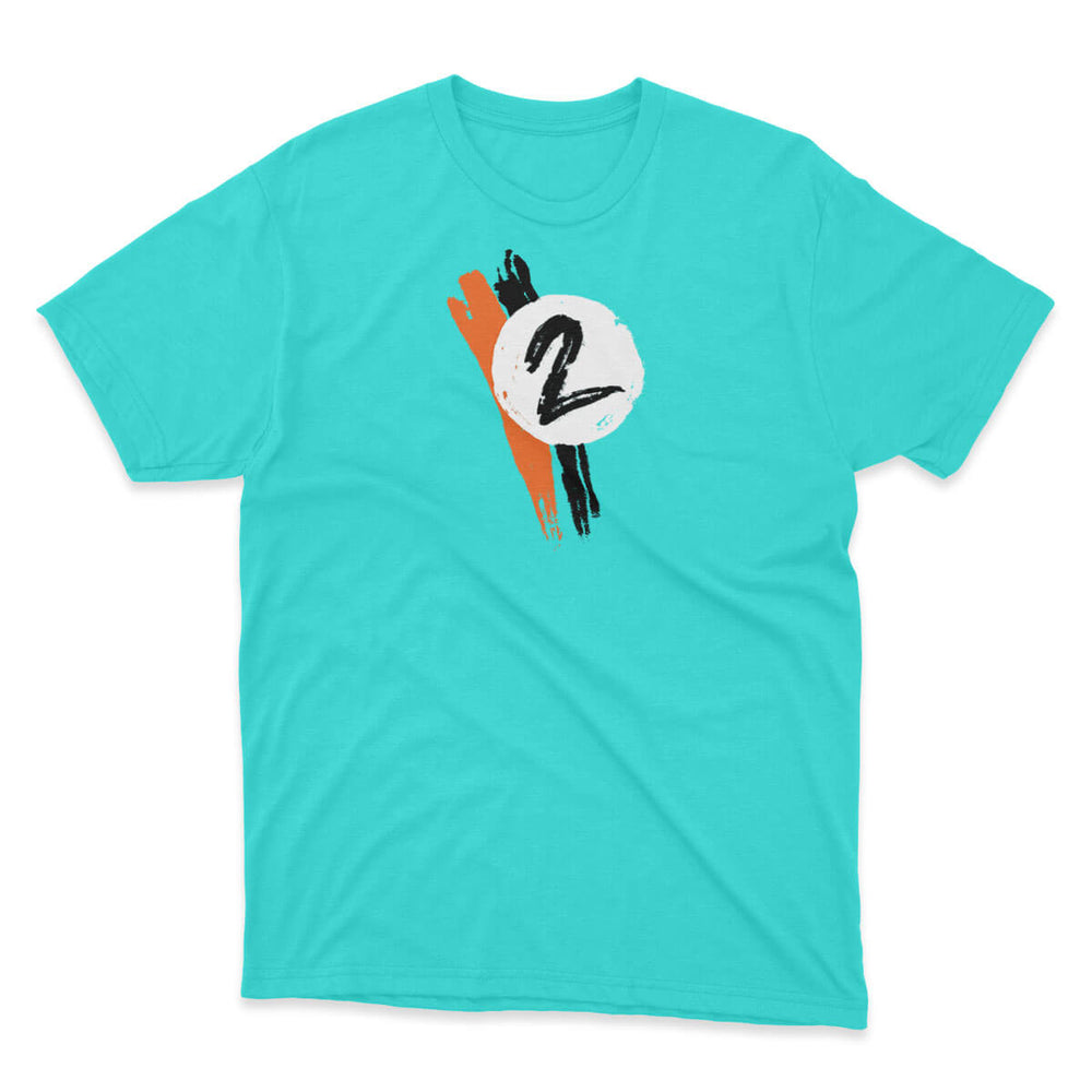 Blue Number 2 Men's Premium Tri-blend