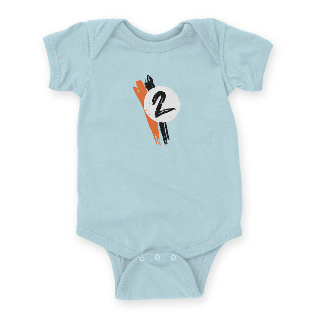 Blue Number 2 Onesie