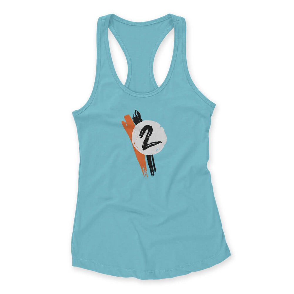 Blue Number 2 Women's Tank