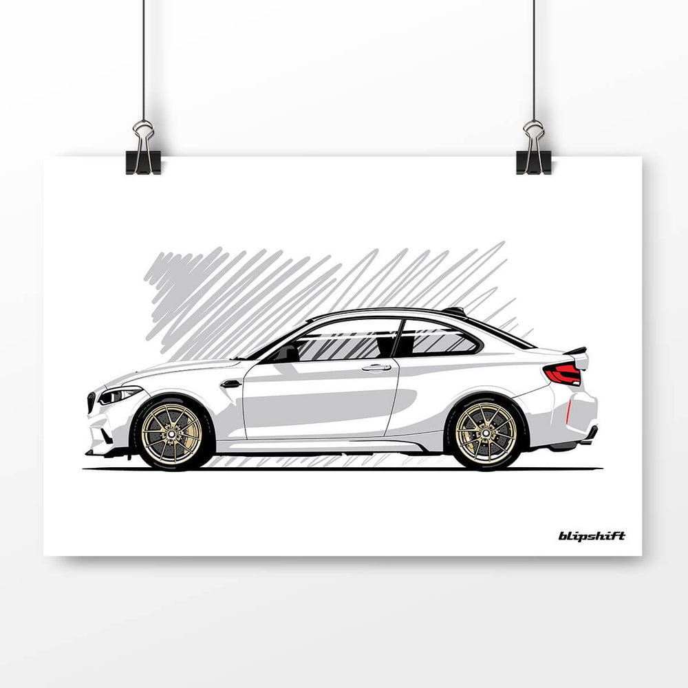 Gold N White Poster