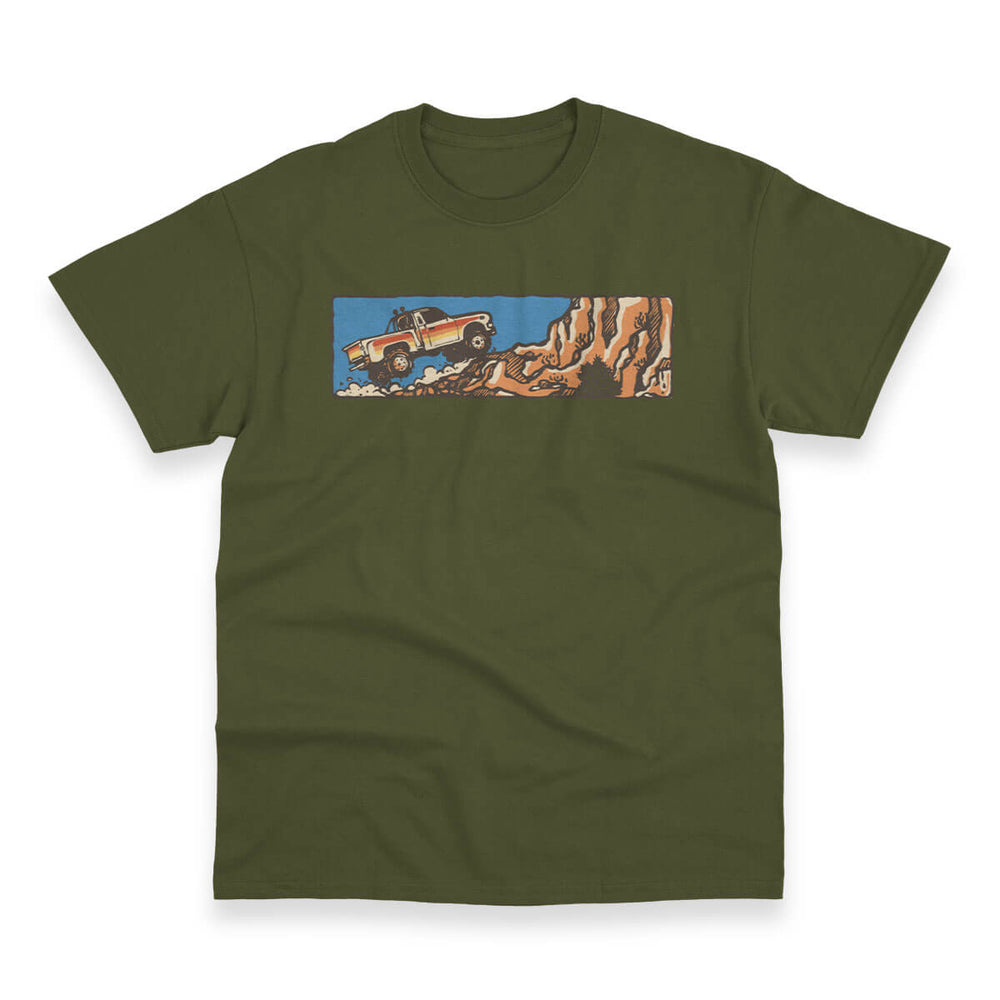 Don't Stop Truckin' Green Men's Heavy Duty Tee