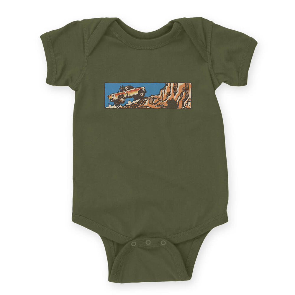 Don't Stop Truckin' Green Onesie