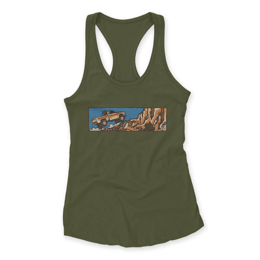 Don't Stop Truckin' Green Women's Tank
