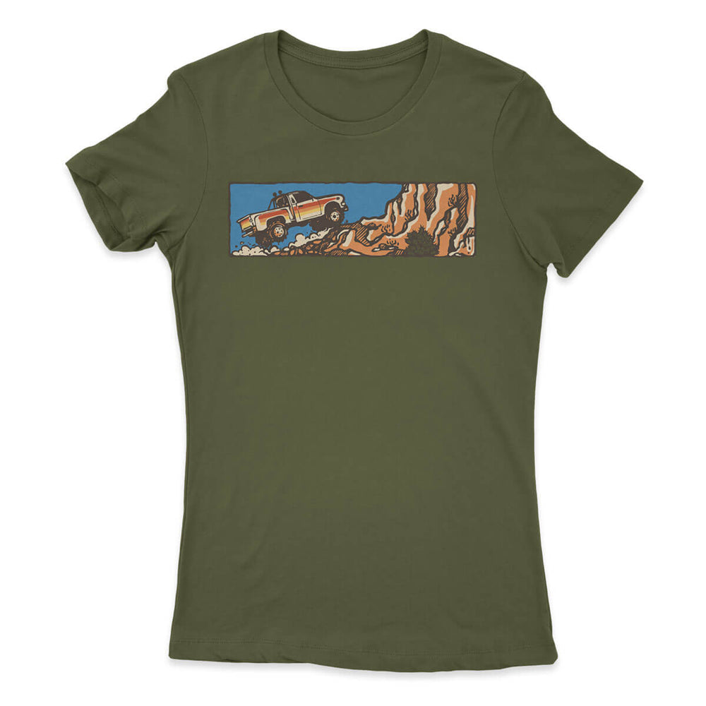 Don't Stop Truckin' Green Women's Tee