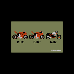 Duc Duc Guz Sticker  Design by blipshift