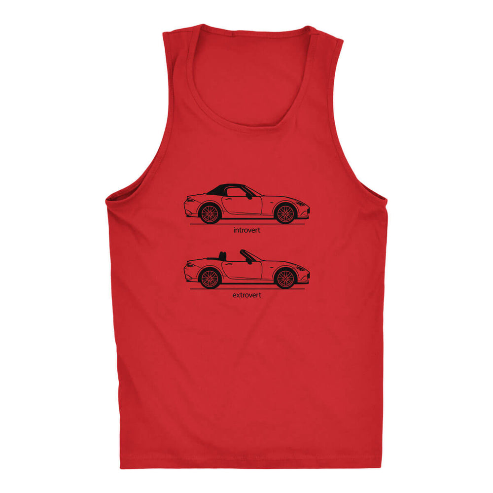 Extrovert Red Men's Tank