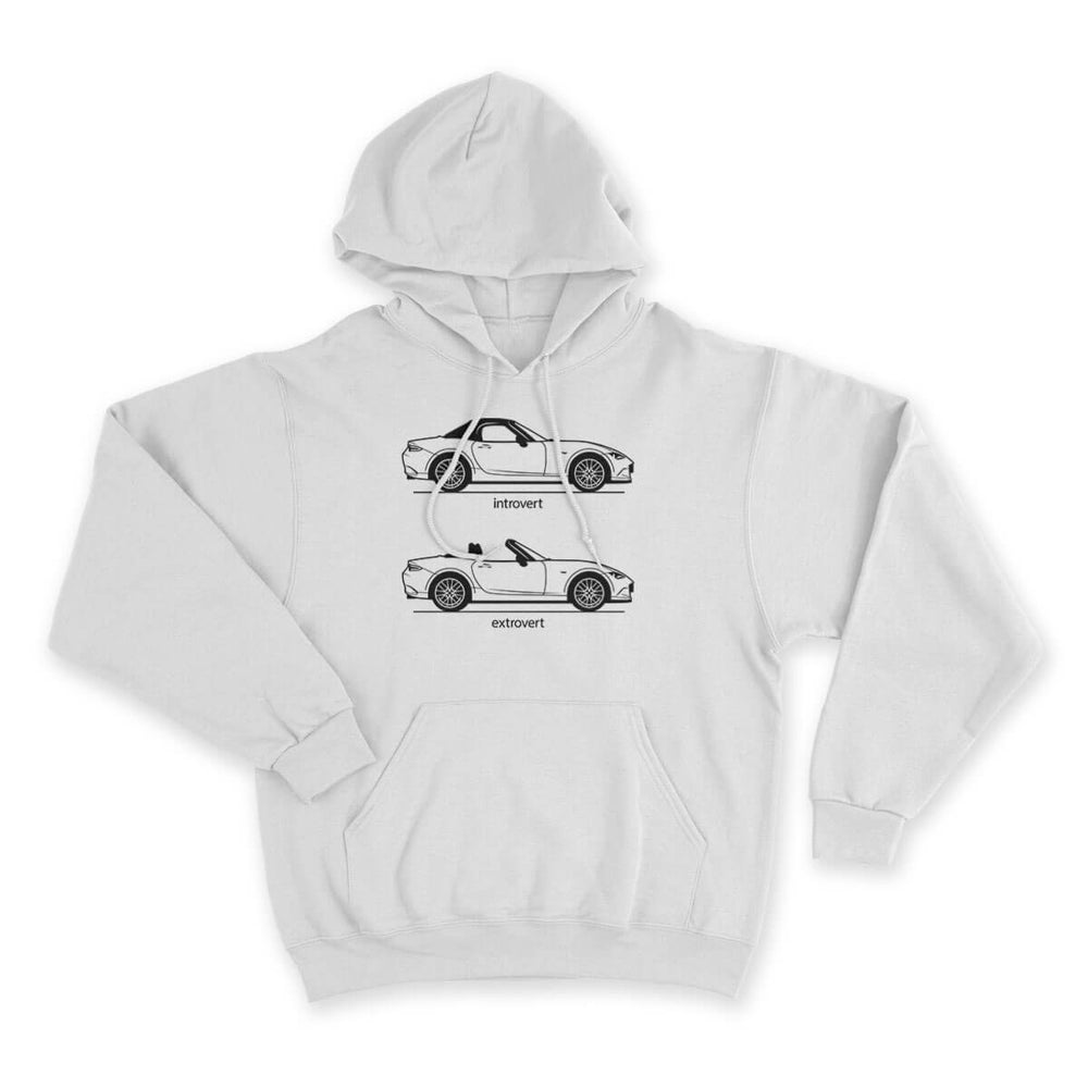 Extrovert White Hoodie