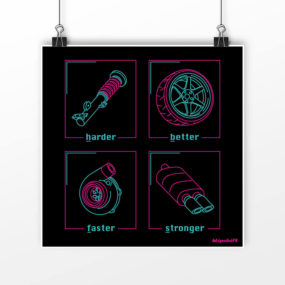 Faster Stronger Poster