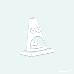 Surprised Cone Decal  Design by blipshift