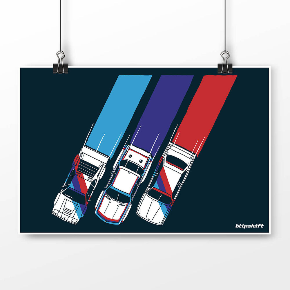 Go Fast Stripes III Poster