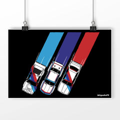 Go Fast Stripes Poster