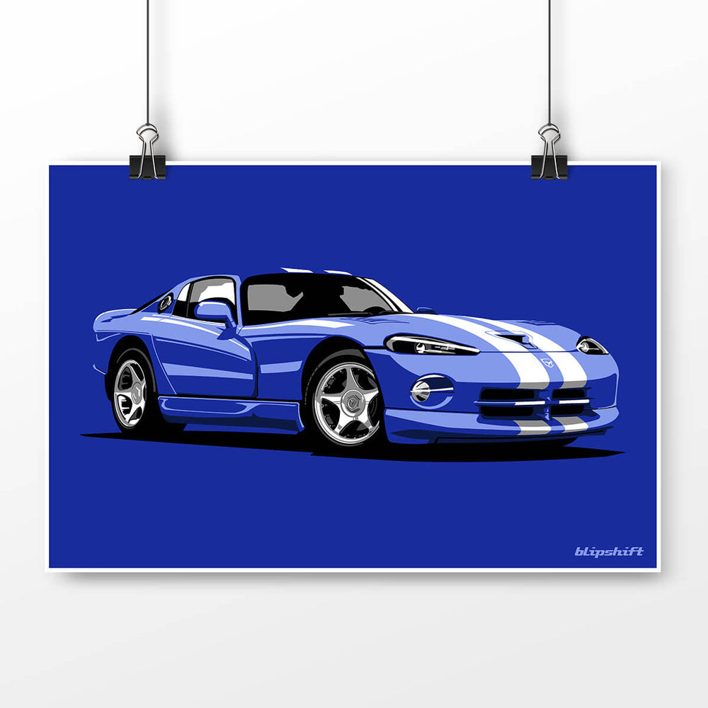 GTSnake Blue Poster