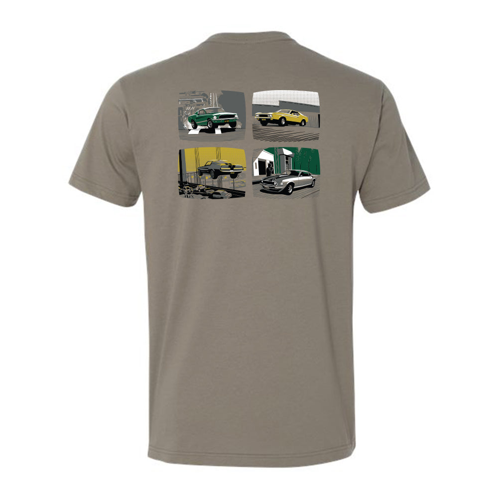 Movie-stang Backprint Men's Fitted Tee