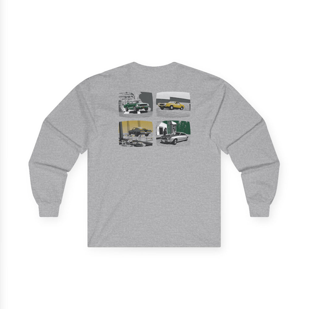 Movie-stang Backprint Men's Long Sleeve