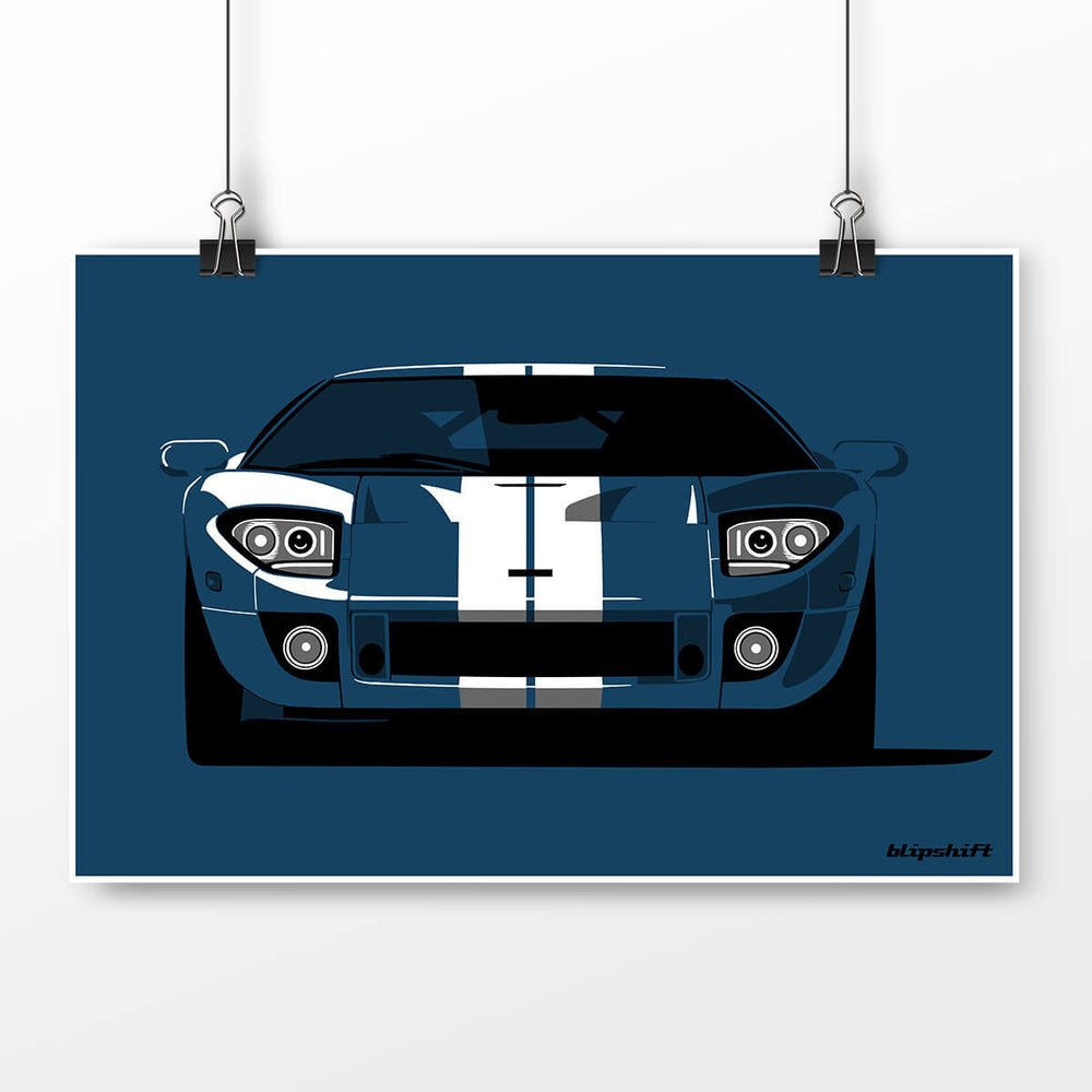 Resto-Facto Blue Poster