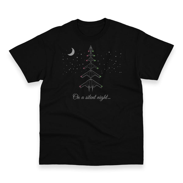 Silent Night - A military stealth bomber enthusiast shirt | blipshift