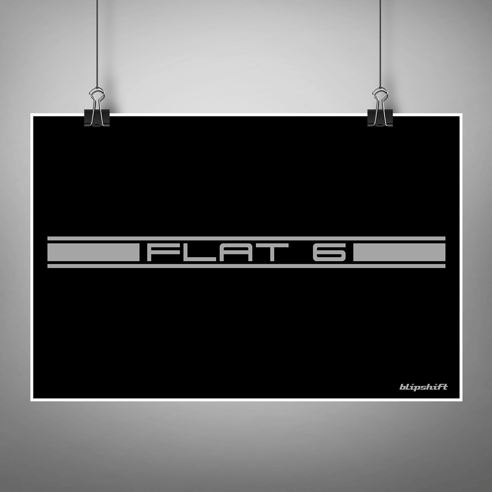 Six Script Black Poster
