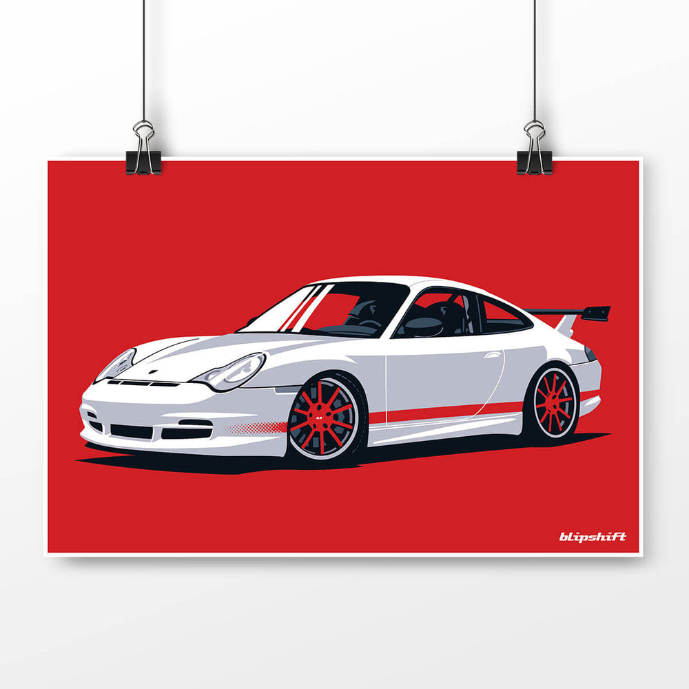 Speedy Side up Red Poster