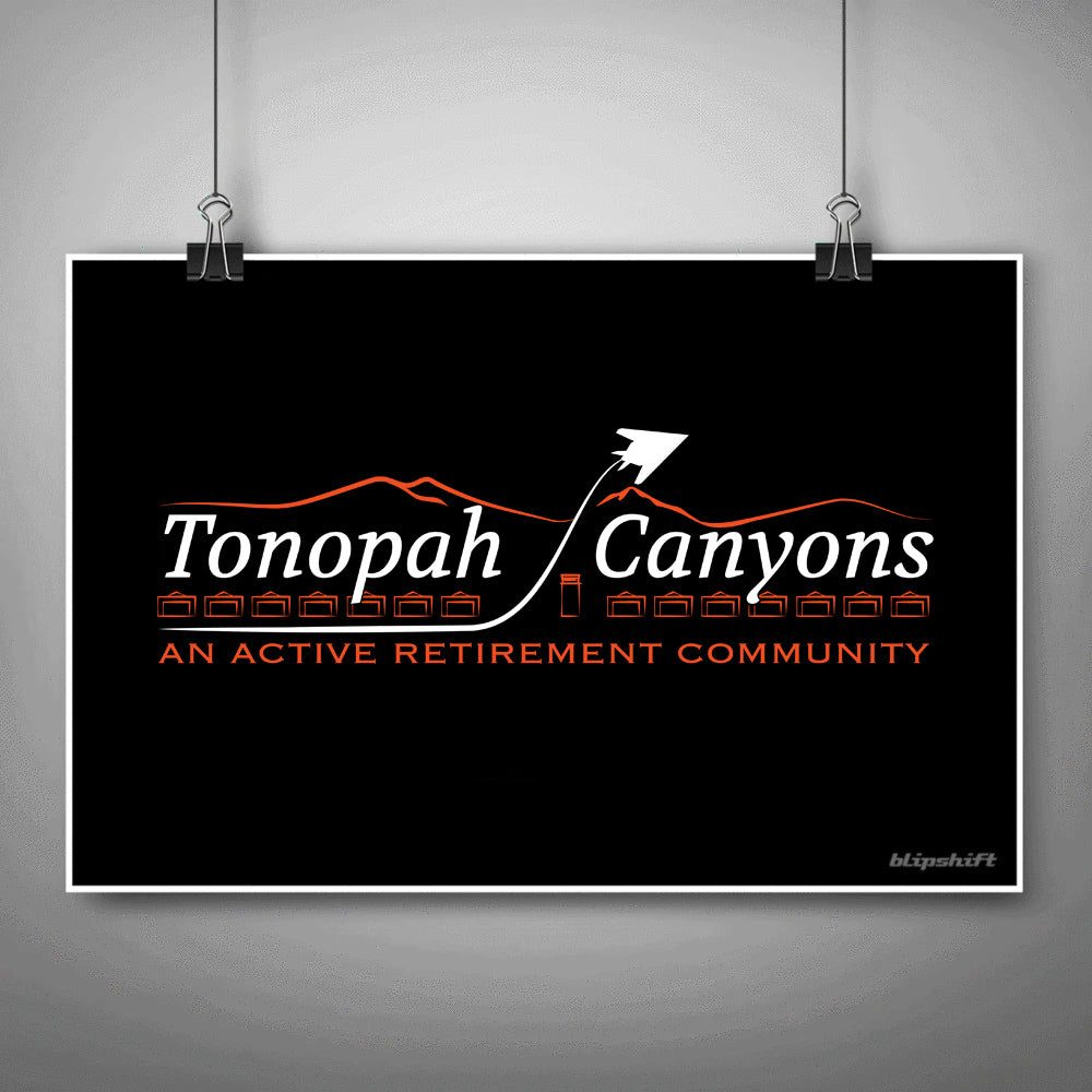 Tonopah Canyon Black Poster