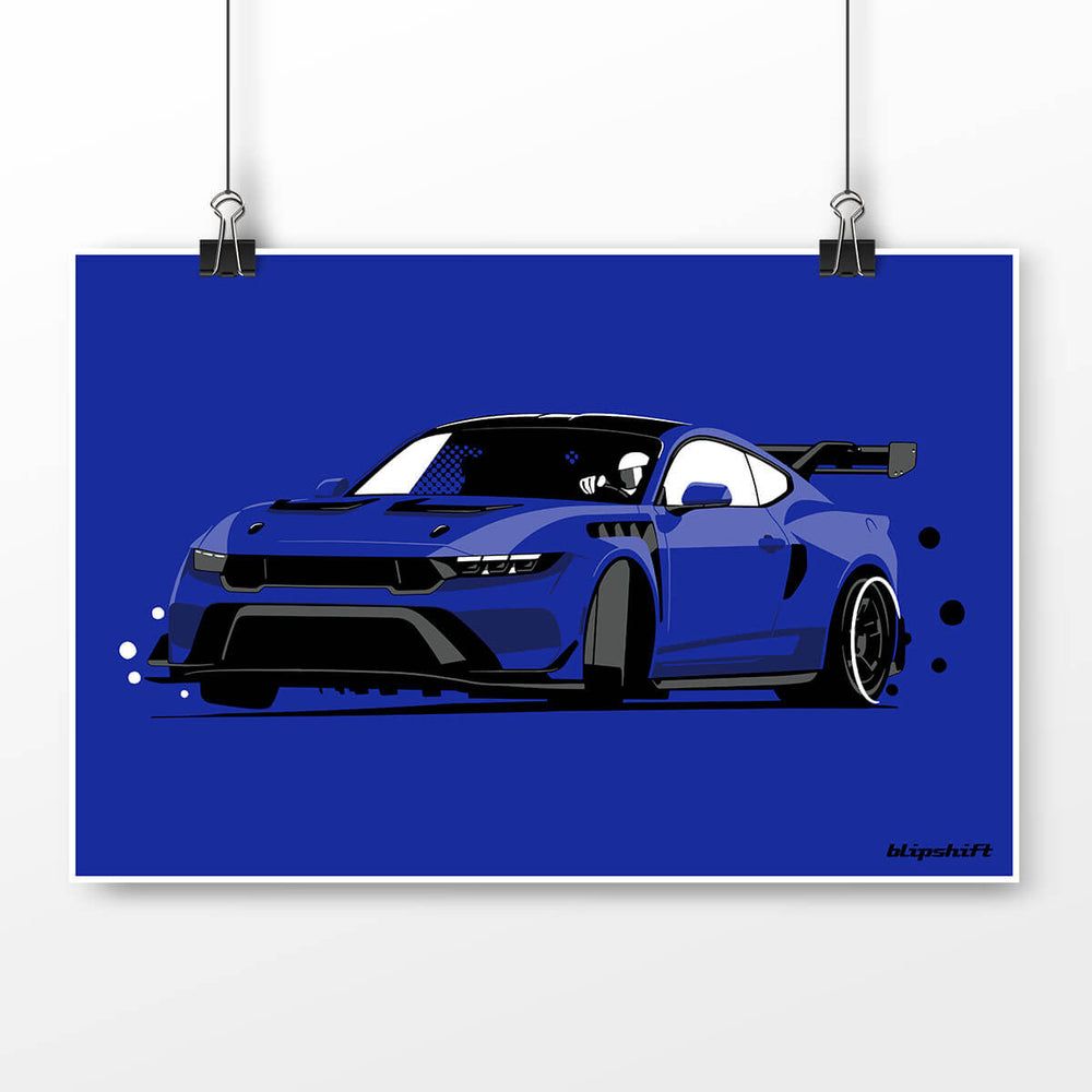 Track Pony Blue Poster