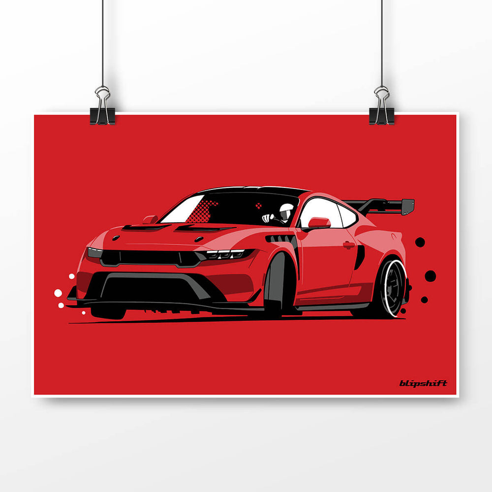 Track Pony Red Poster