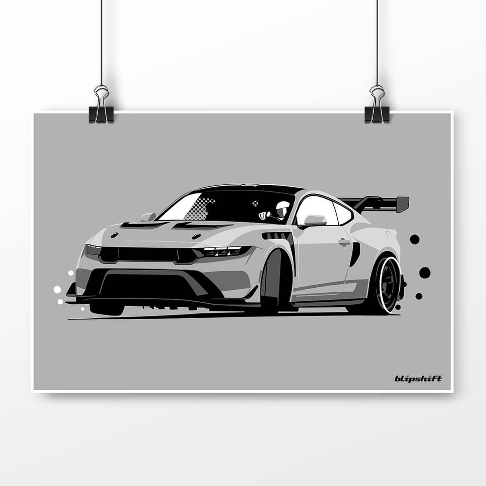 Track Pony Silver Poster
