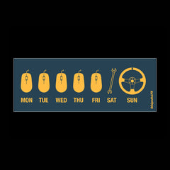 Working For The Weekend Sticker  Design by blipshift