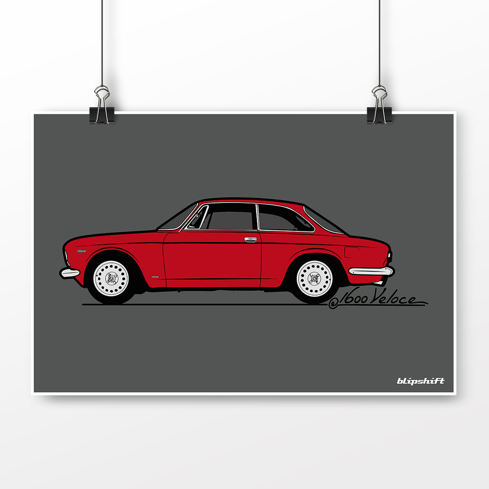 1600 Veloce - Red Poster