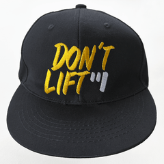 Don't Lift Baseball Cap - Black  Design by team blipshift