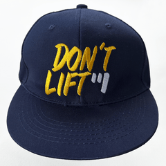 Don't Lift Baseball Cap - Blue  Design by team blipshift