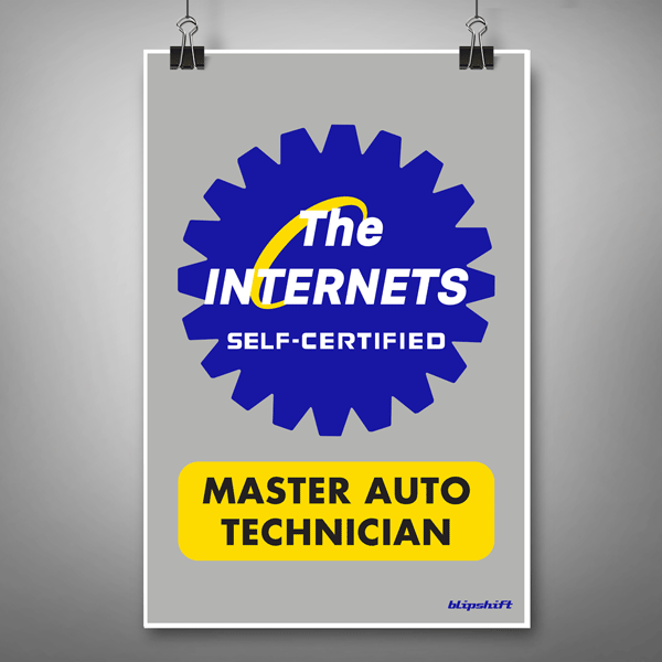 Master Tech Poster Master Tech - An Internet DIY car fixing enthusiast shirt | blipshift