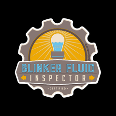 Blinker Fluid Inspector Sticker  Design by 