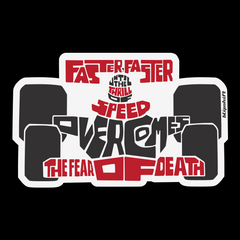 Faster, Faster II Sticker  Design by 