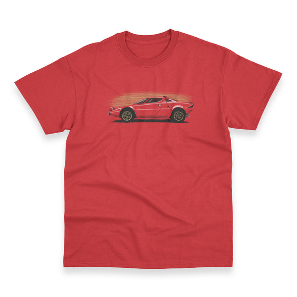 High Fidelity Red - A red HF Italian Group 4 rally car enthusiast shirt ...