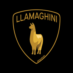 Llamaghini Sticker  Design by blipshift