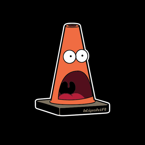 Surprised Cone Sticker