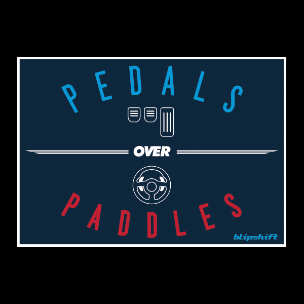 Pedals over Paddles Sticker Product Image 2