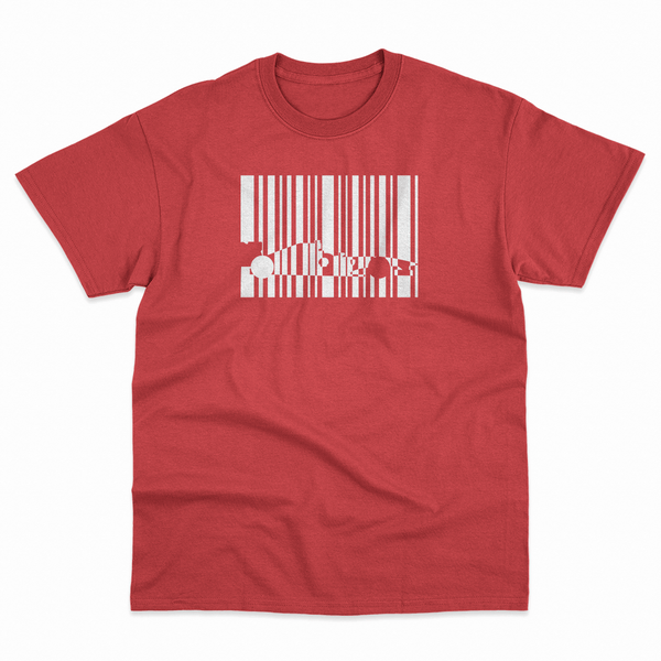 Red Between The Lines - A barcode Italian F1 car enthusiast shirt ...