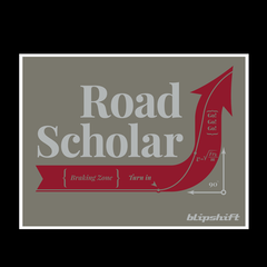 Road Scholar Sticker  Design by blipshift