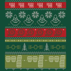 Ugly Holiday Sweater Tee  Design by team blipshift
